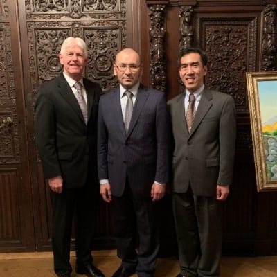 6 Feb, 2019: Honored to be guests of the Embassy of Uzbekistan to celebrate the formation of the first-ever Congressional Uzbekistan Caucus, chaired by Congressmen Trent Kelly  (MI) and Vicente Gonzalez (TX). Thank you to Ambassador Javlon Vakhobov for his invitation to take part in this historic event!