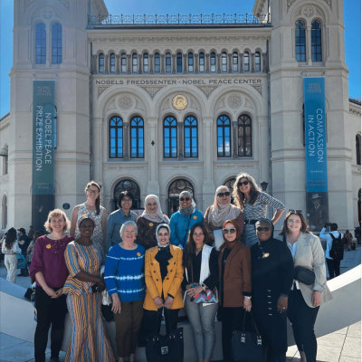 Fellows visiting the Nobel Peace Center in Oslo.