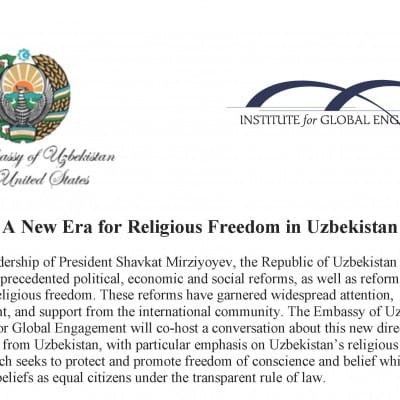 Event Announcement: A New Era for Religious Freedom in Uzbekistan