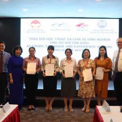 Presentation of certificates to training program participants.