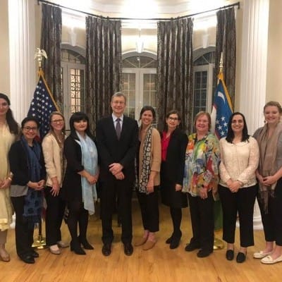 U.S. Ambassador to Uzbekistan Dan Rosenblum hosts an evening reception for the IGE delegation and Uzbekistan officials in his residence. 